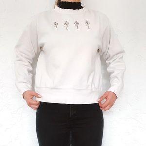 Custom Skeleton White Sweatshirt